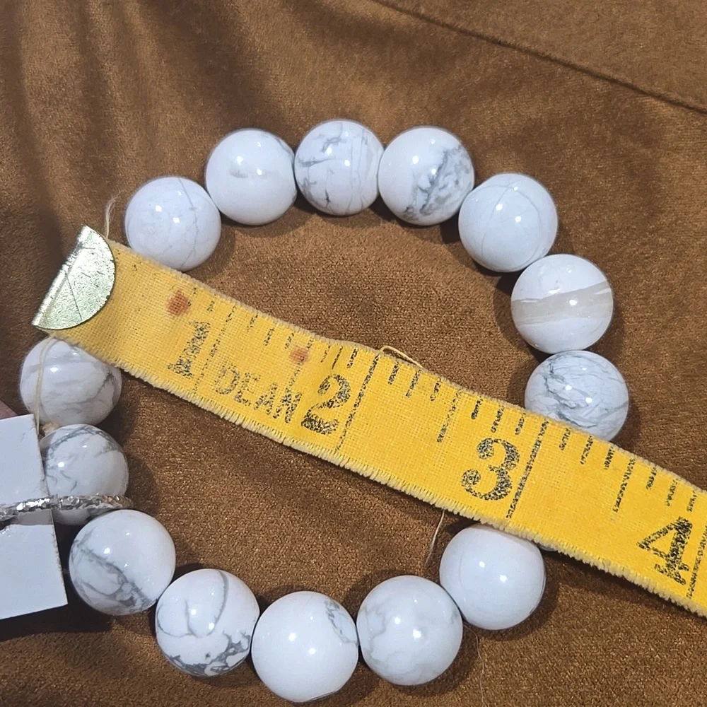 Karma Creations white gray beads bracelet NEW with tags
